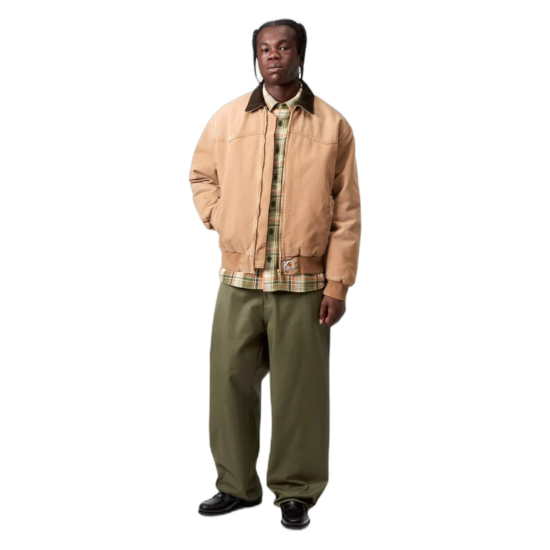 CARHARTT WIP giacca carhartt wip og santa fe jacket - hamilton brown / tobacco grind wash - 3