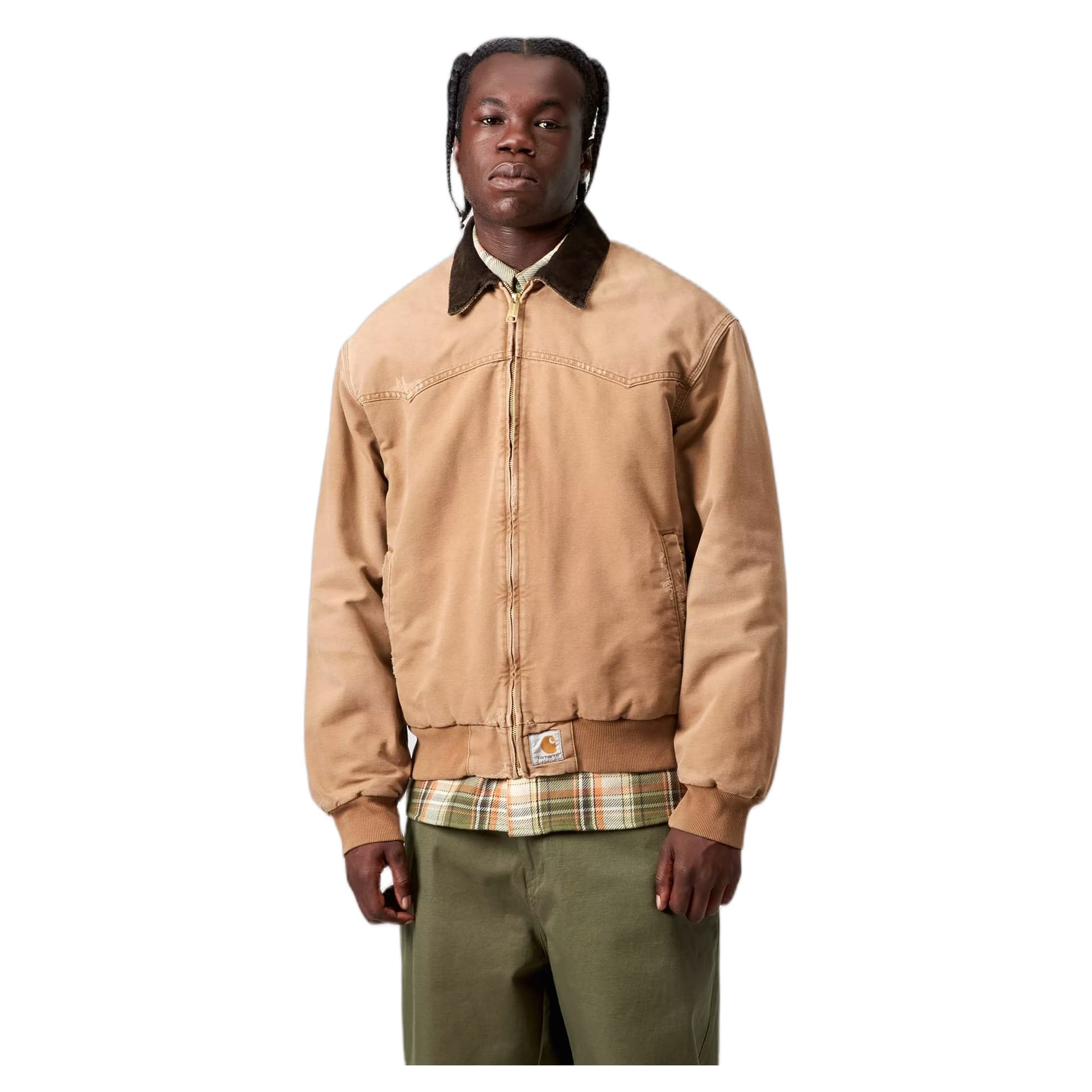 CARHARTT WIP giacca carhartt wip og santa fe jacket - hamilton brown / tobacco grind wash - 4