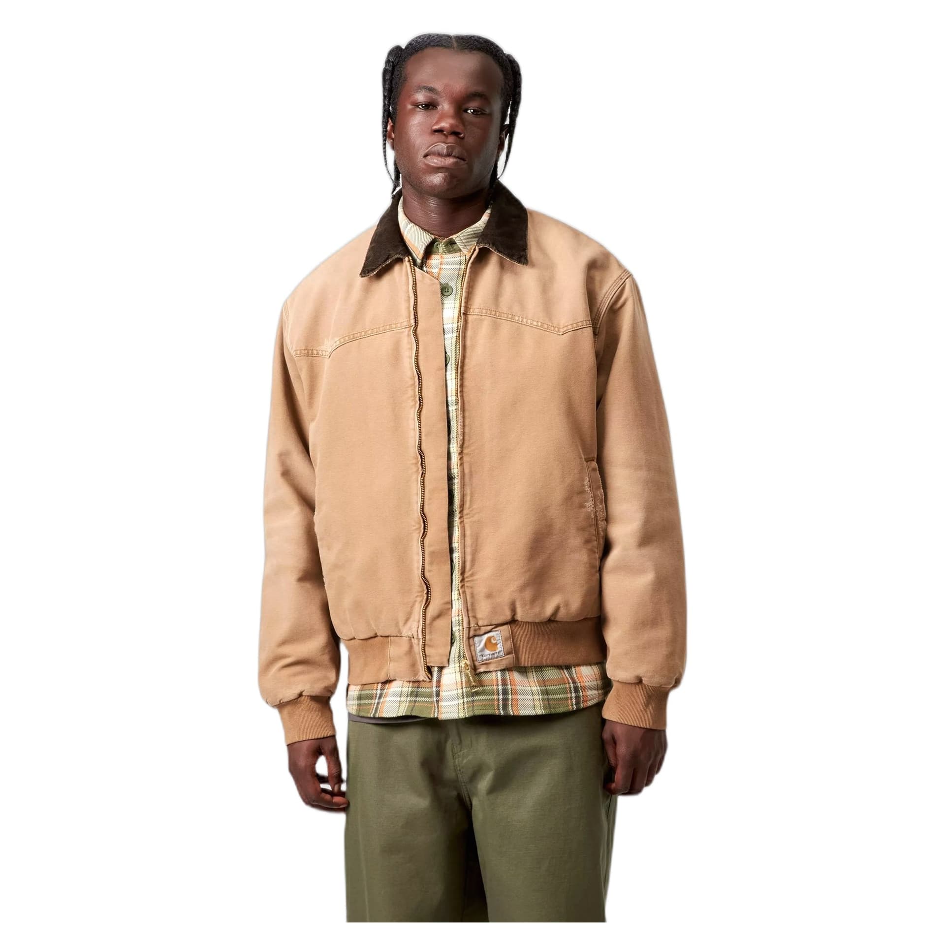 CARHARTT WIP giacca carhartt wip og santa fe jacket - hamilton brown / tobacco grind wash - 6