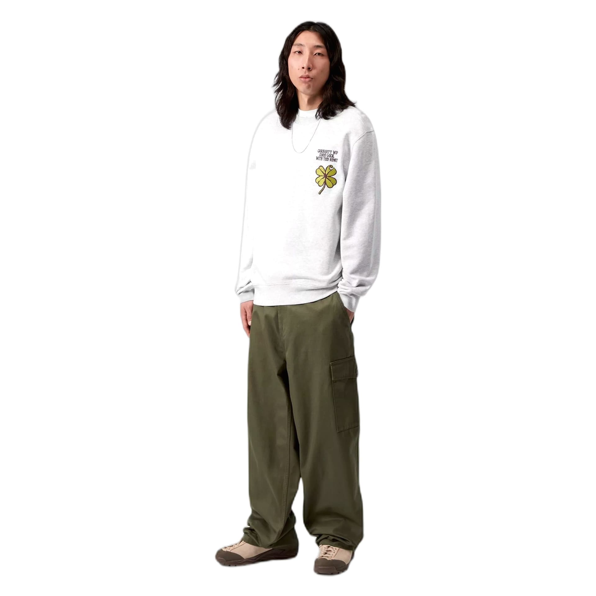 CARHARTT WIP felpa carhartt wip clover sweat - ash heather - 2