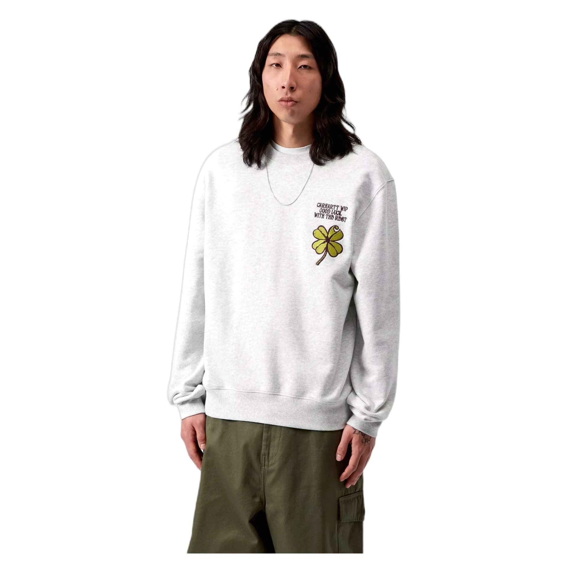 CARHARTT WIP felpa carhartt wip clover sweat - ash heather - 4