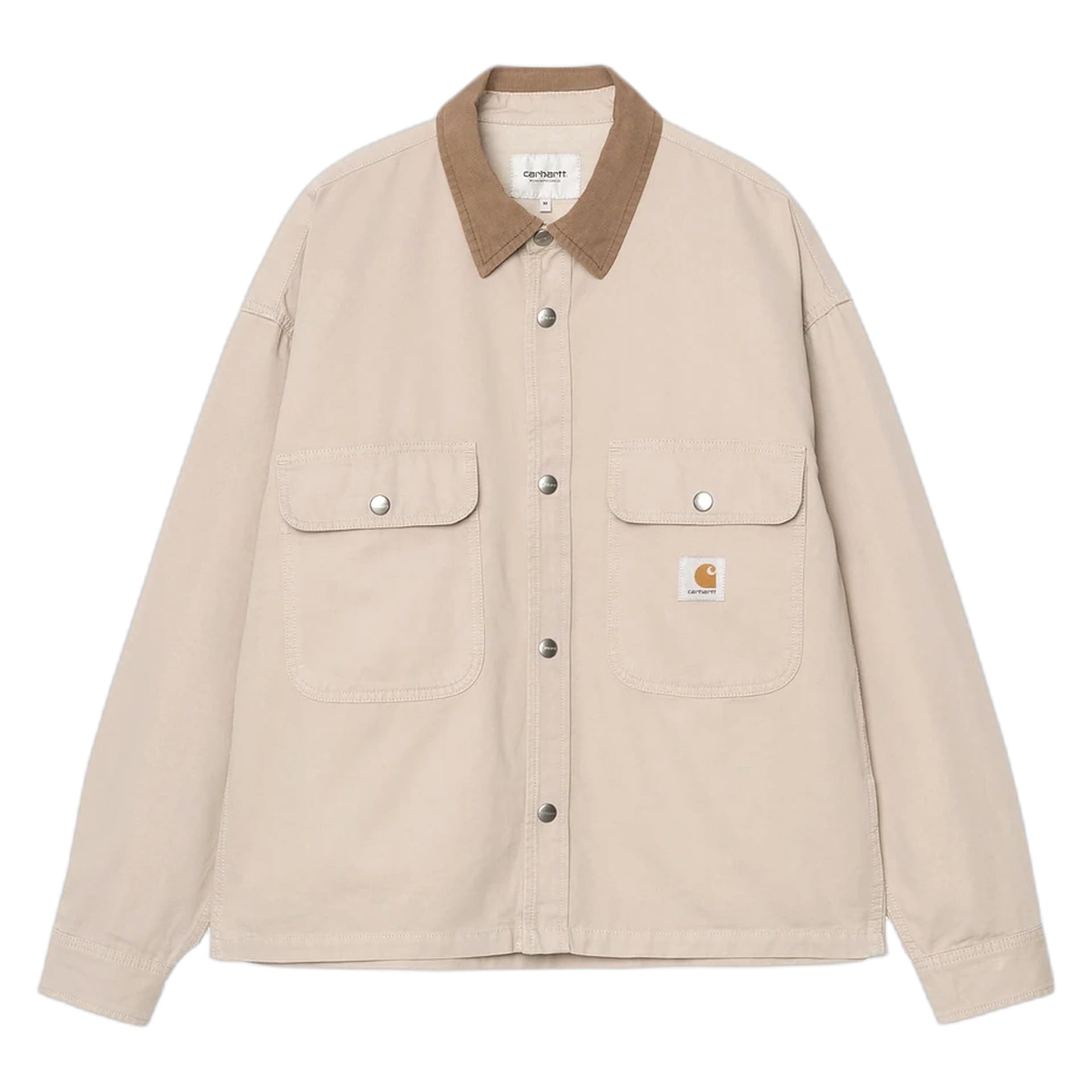 CARHARTT WIP giacca carhartt wip prescott shirt jac - string / leather garment dyed - 3