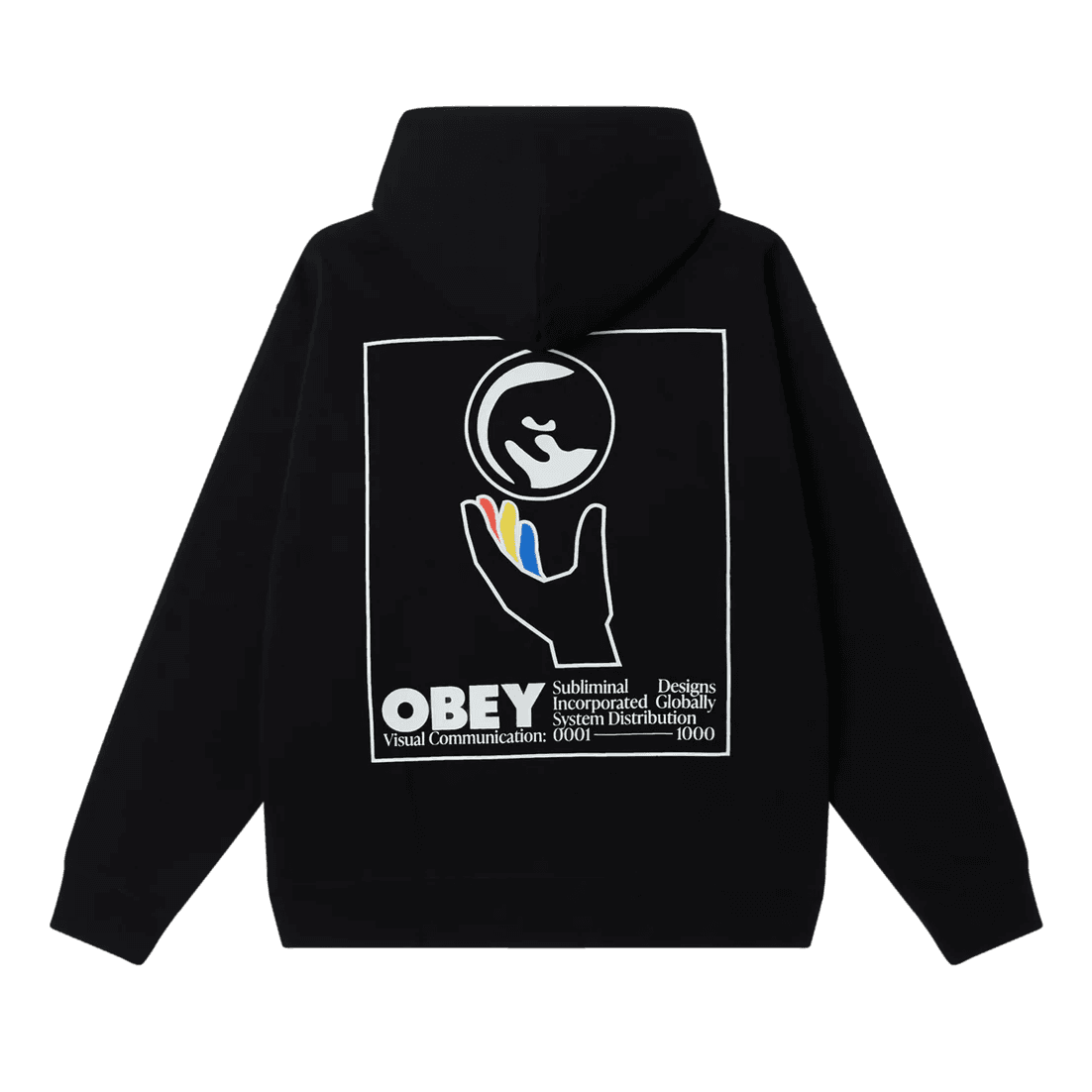 OBEY felpa obey global systems fleece - black - 3
