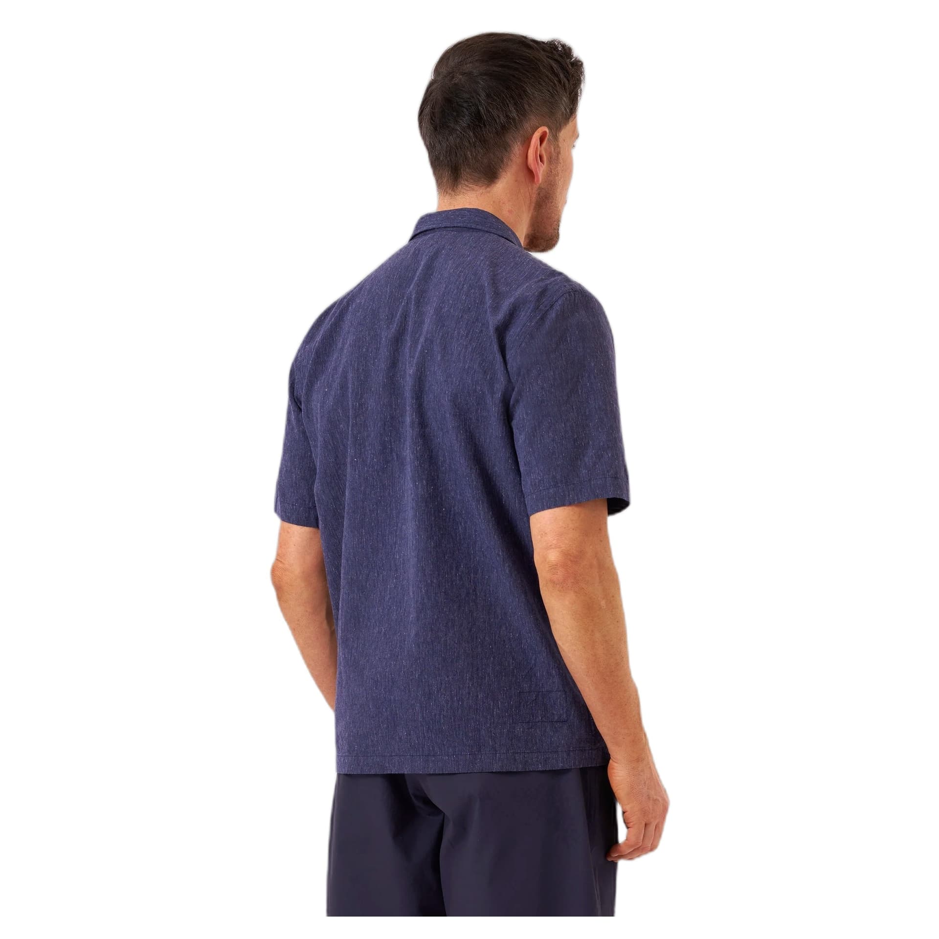 UNIVERSAL WORKS camicia universal works road shirt sido linen mix - navy - 3