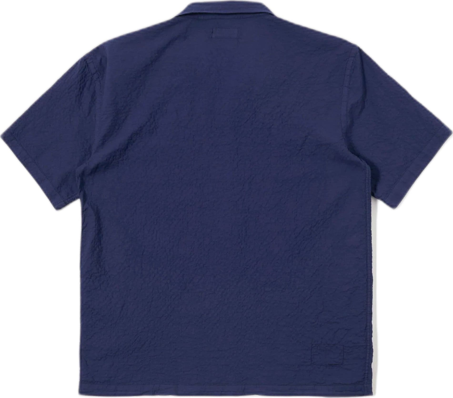 UNIVERSAL WORKS camicia universal works road shirt arten seersucker - navy - 4