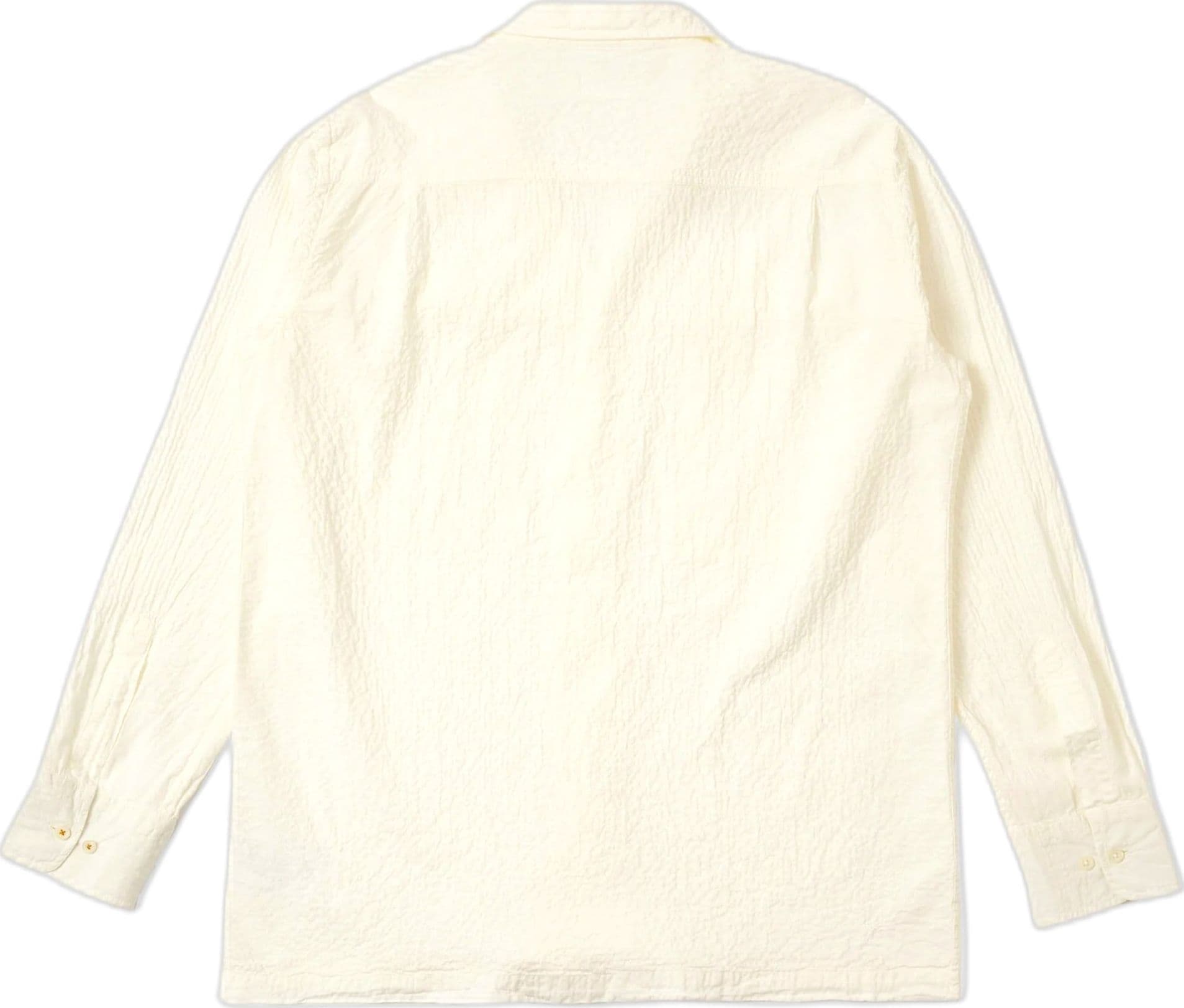 UNIVERSAL WORKS camicia universal works attendant shirt arten seersucker - ecru - 5