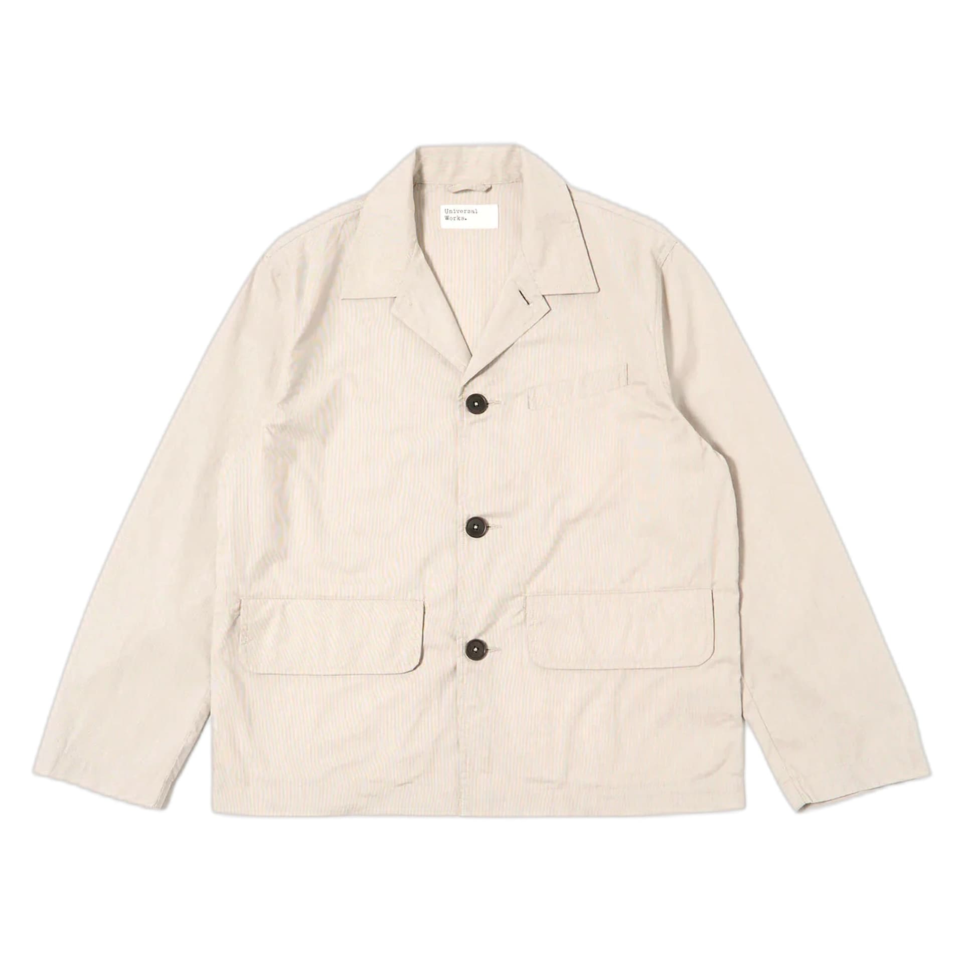 UNIVERSAL WORKS giacca universal works franck jacket kennedy stripe - brown - 6