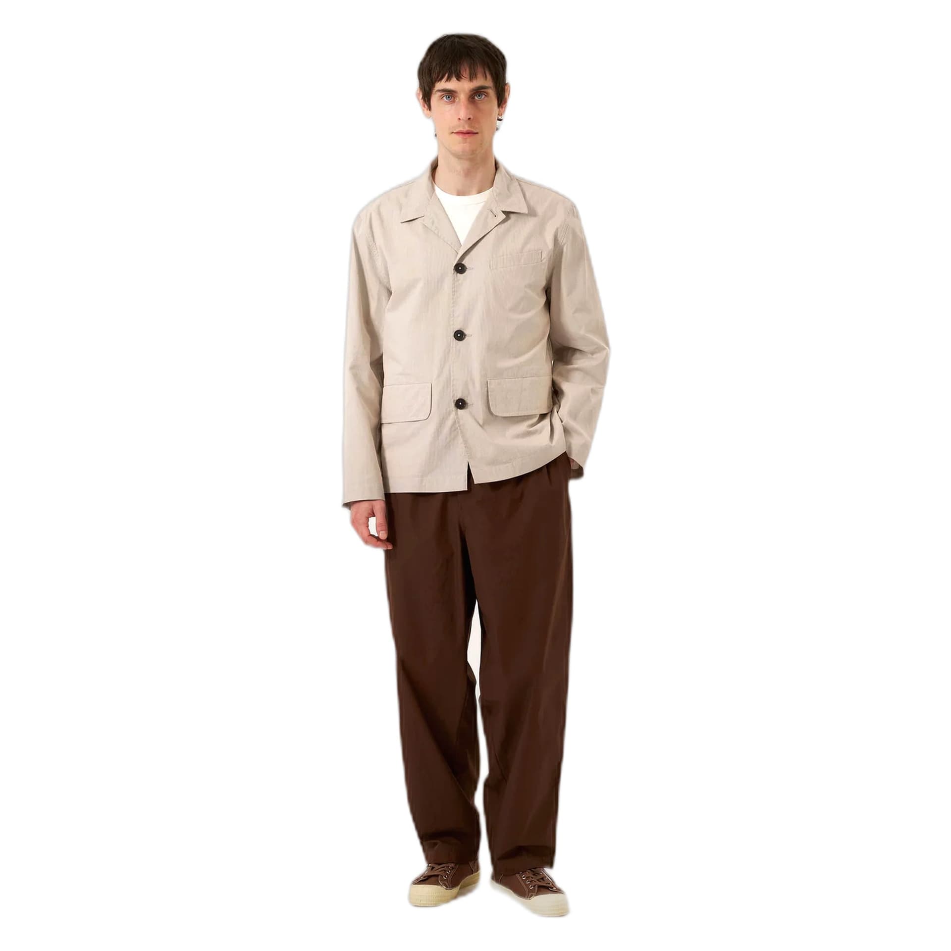 UNIVERSAL WORKS giacca universal works franck jacket kennedy stripe - brown - 2
