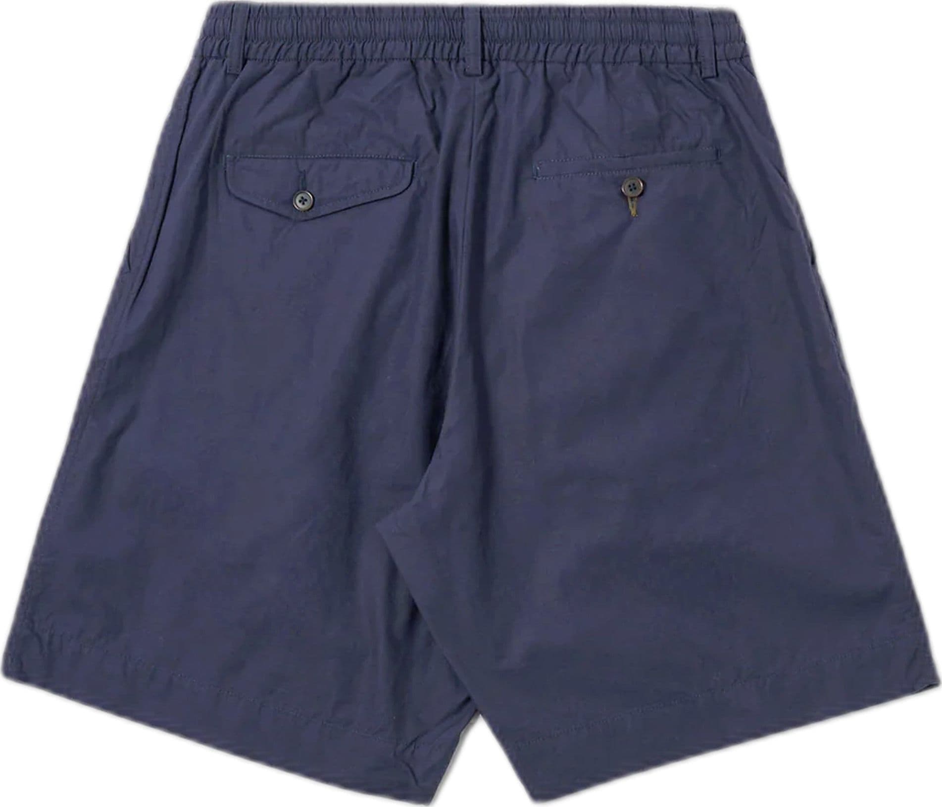 UNIVERSAL WORKS bermuda universal works pleated track short peached poplin - navy - 2
