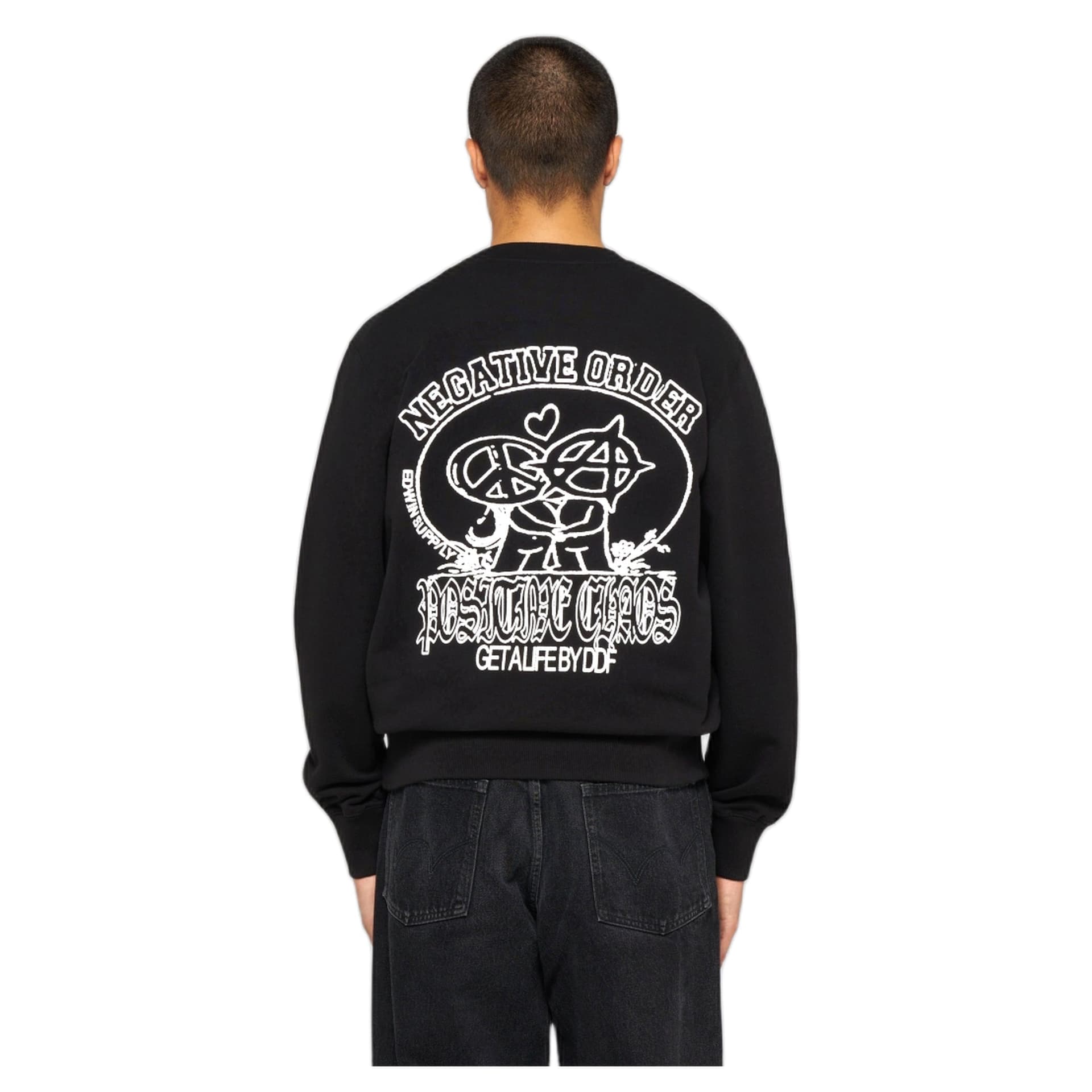 EDWIN felpa edwin positive chaos sweat - black - 4