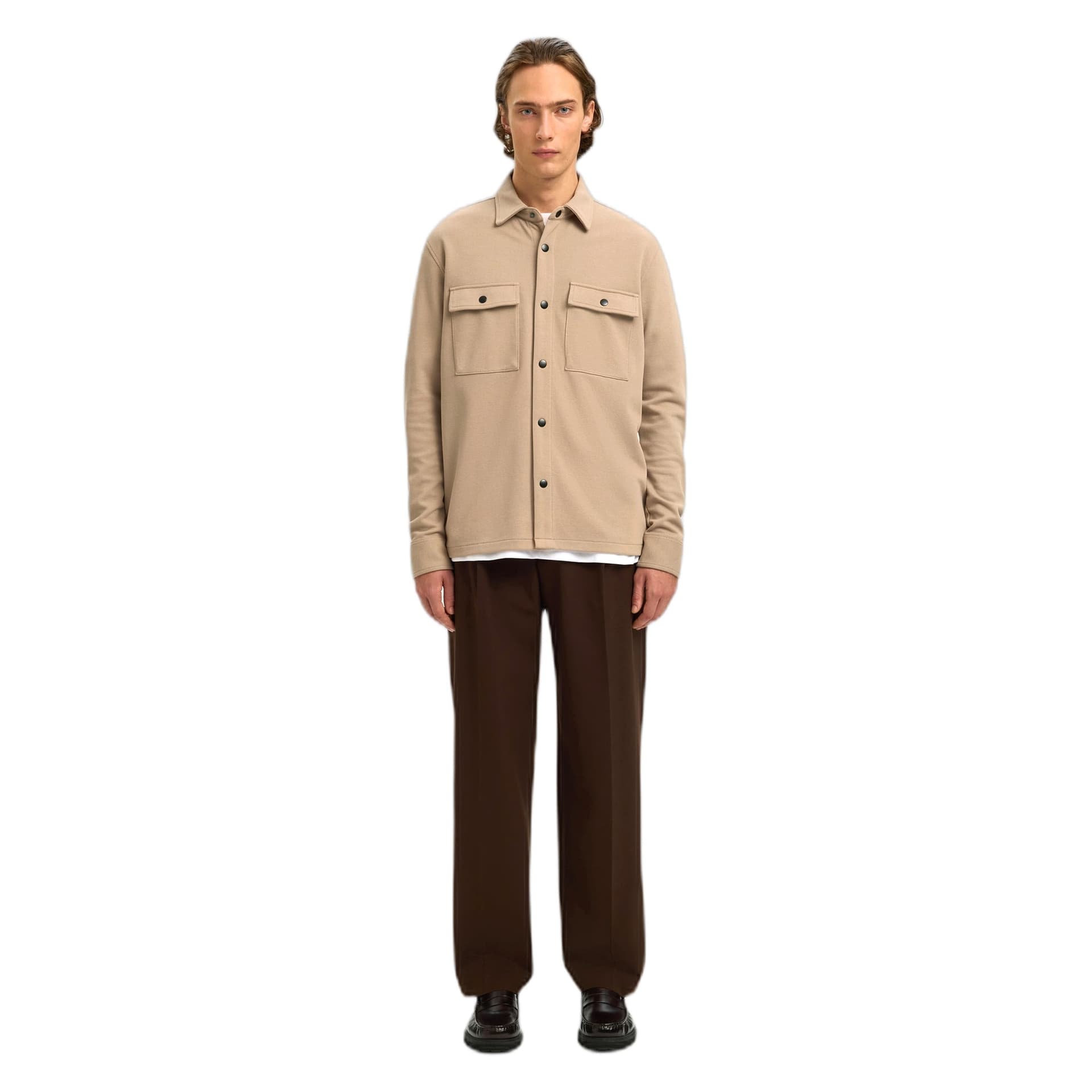 SELECTED HOMME camicia selected homme jackie sweat jacket - marrone - 3