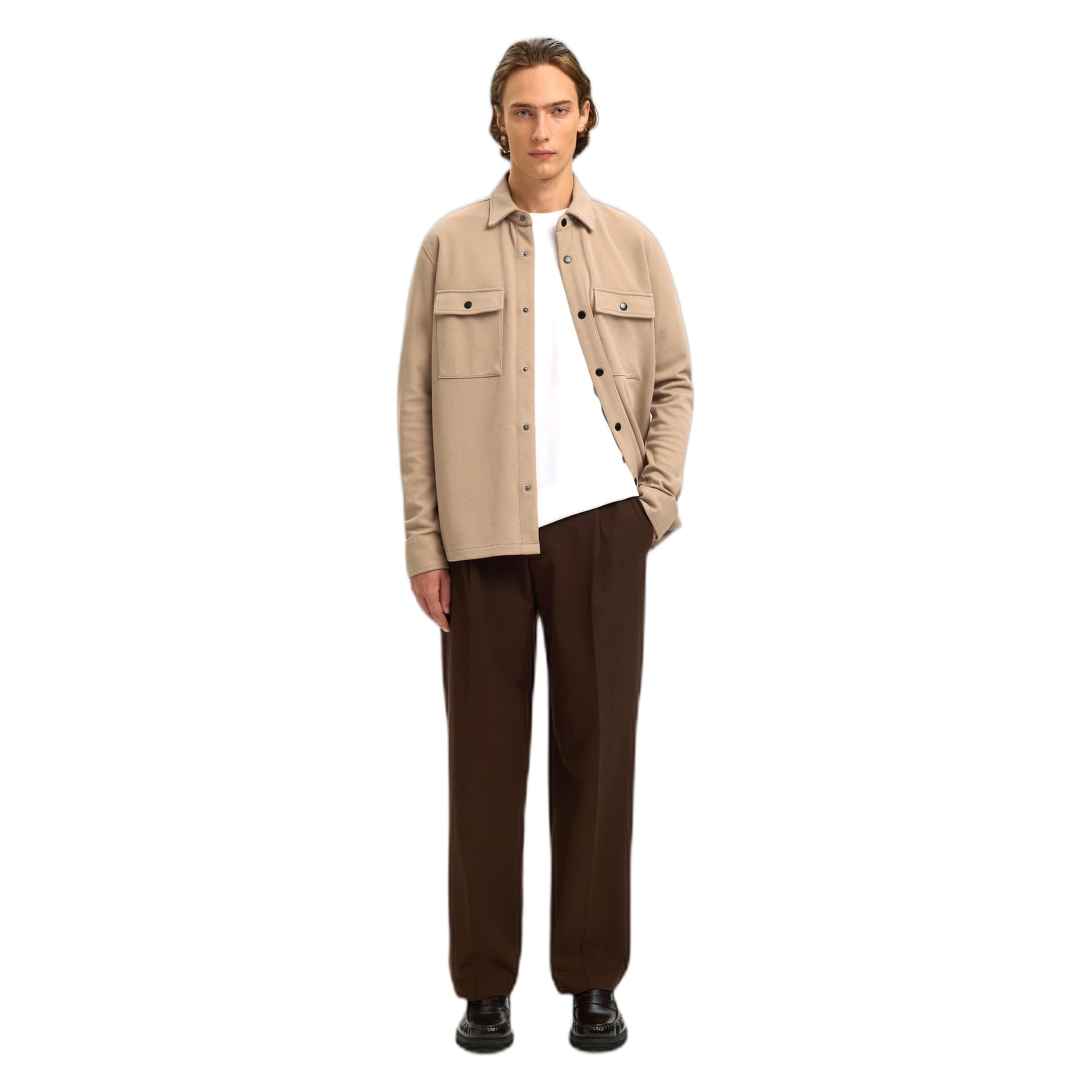 SELECTED HOMME camicia selected homme jackie sweat jacket - marrone - 5