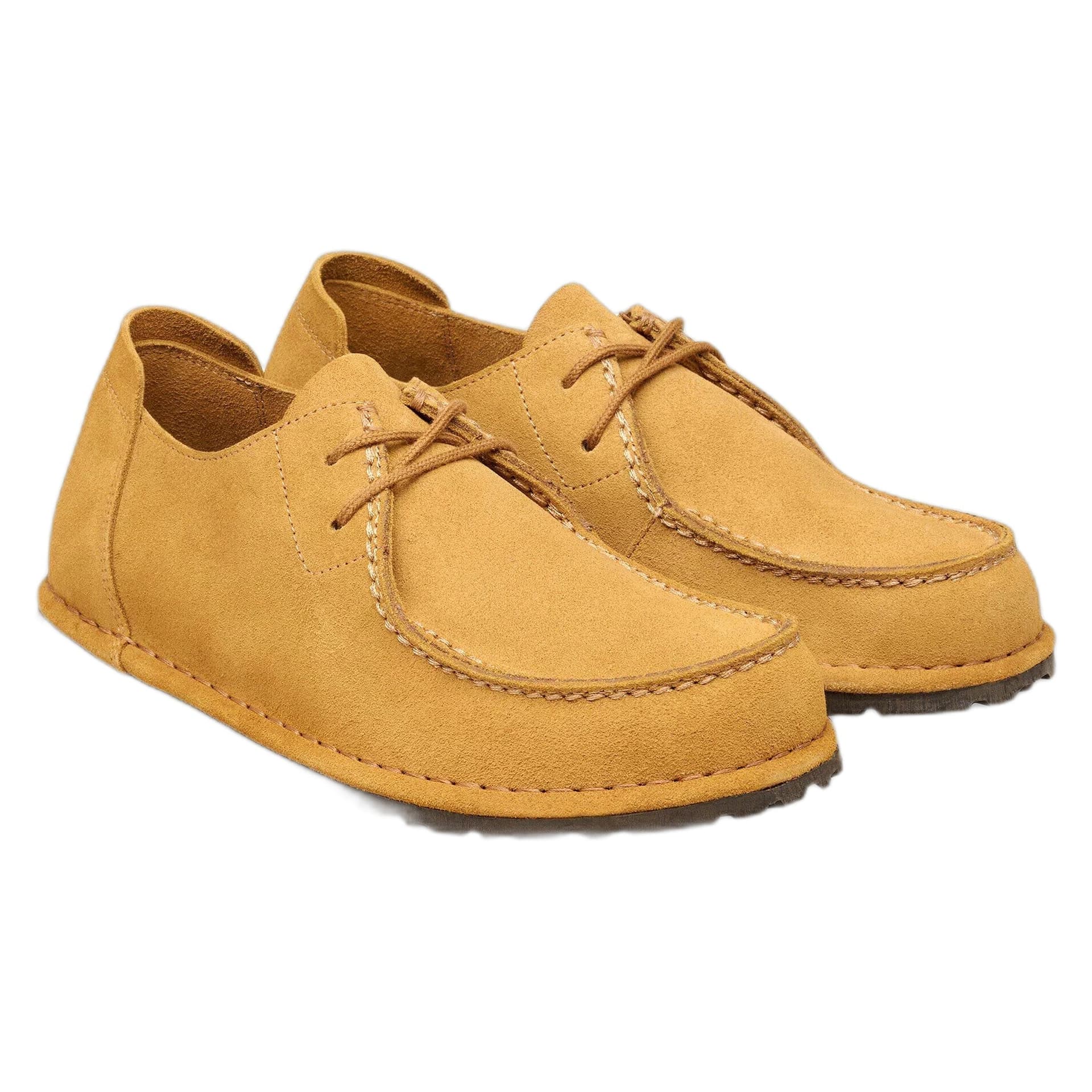 BIRKENSTOCK scarpe birkenstock utti lace suede leather - cork brown - 5