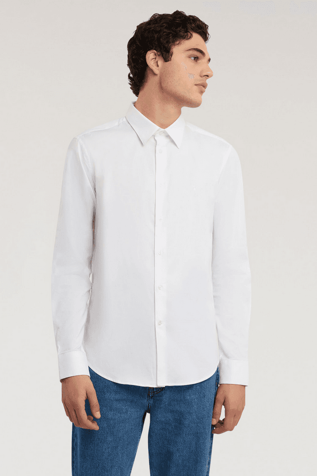 TRUSSARDI camicia slim fit uomo bianco - 5