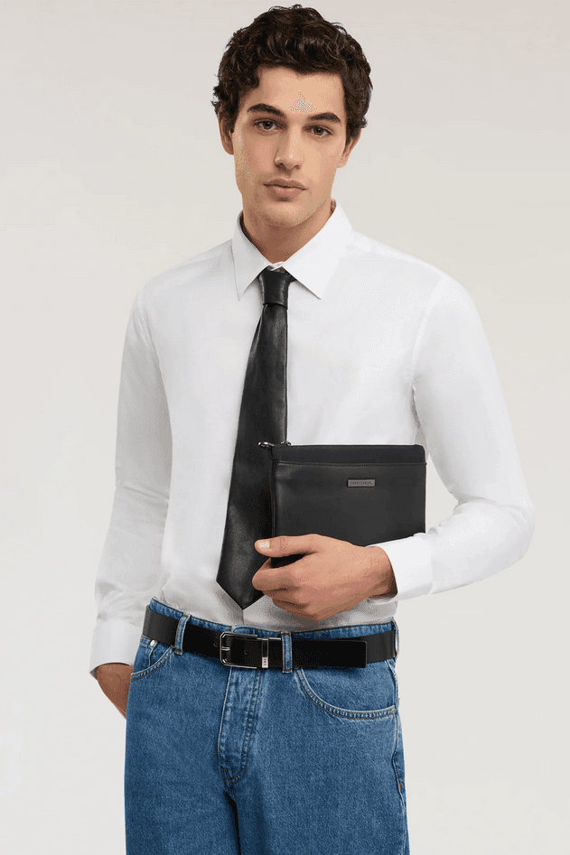 TRUSSARDI camicia slim fit uomo bianco - 4