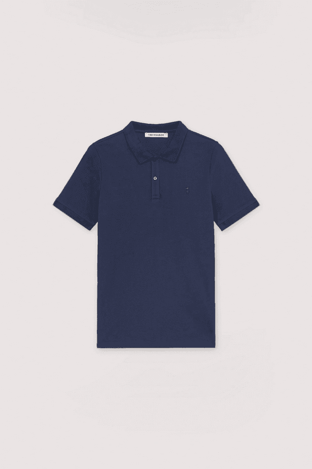 TRUSSARDI polo slim fit uomo blue navy - 6