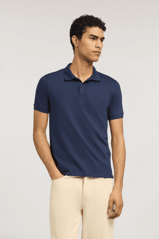 TRUSSARDI polo slim fit uomo blue navy - 2