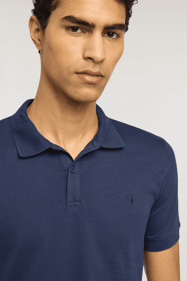 TRUSSARDI polo slim fit uomo blue navy - 3