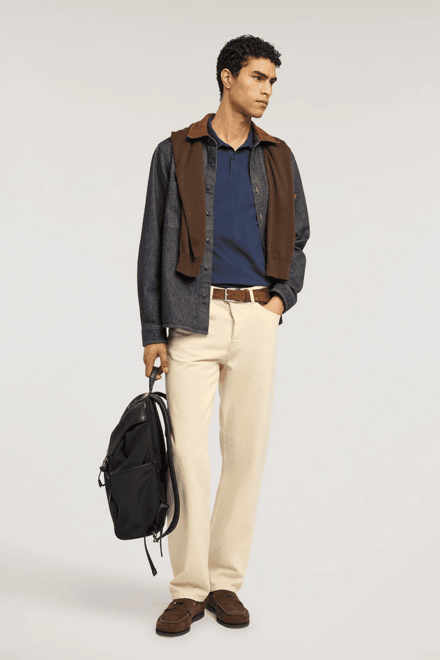 TRUSSARDI polo slim fit uomo blue navy - 5