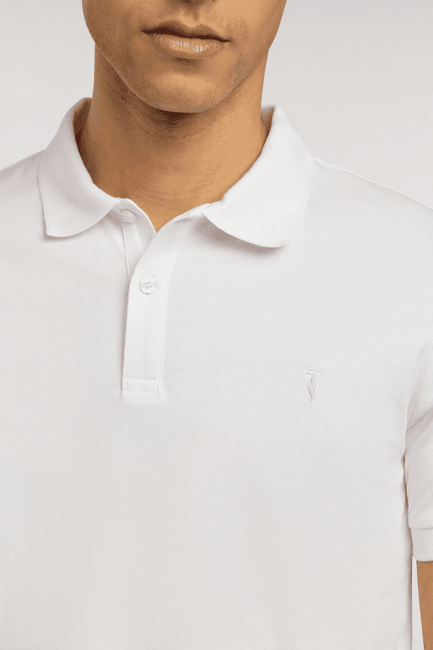 TRUSSARDI polo slim fit uomo bianco - 3