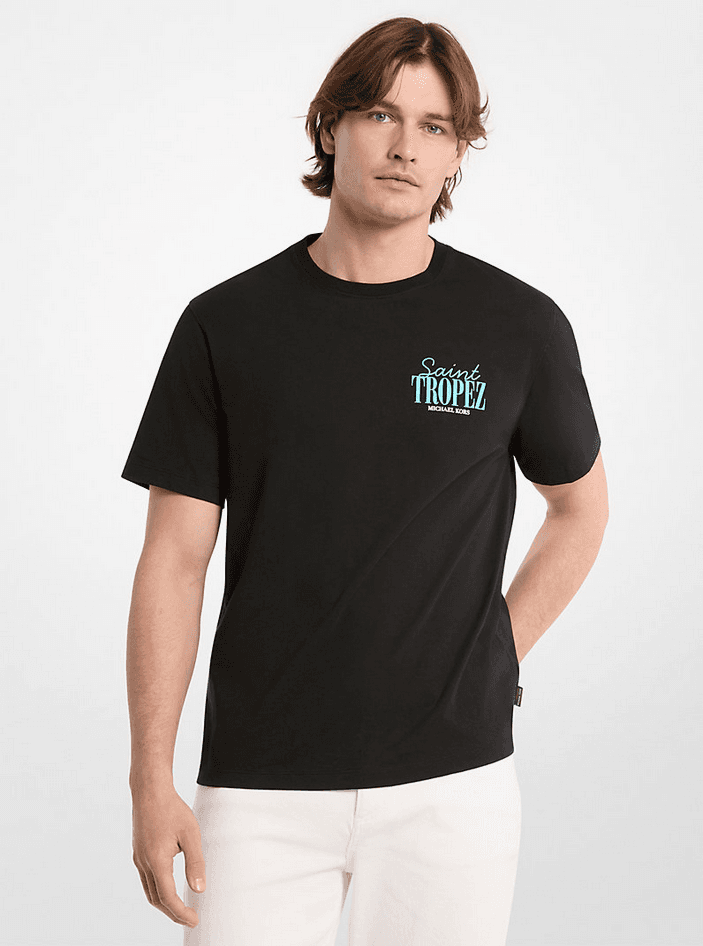 MICHAEL KORS t-shirt saint tropez uomo nero - 3