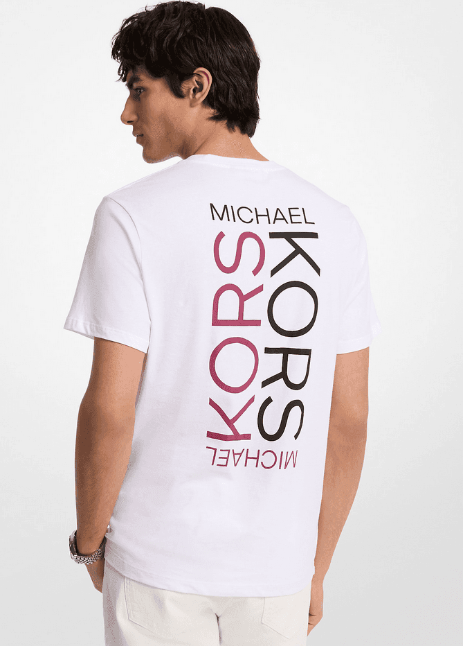MICHAEL KORS t-shirt con logo uomo bianco - 2