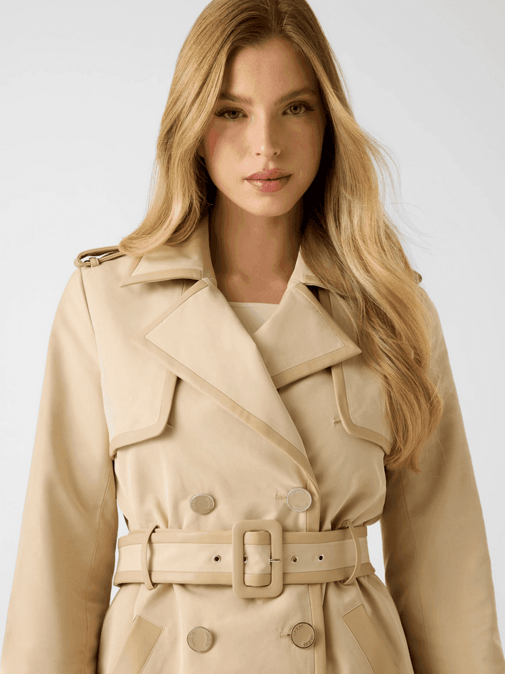 GUESS trench con cintura donna beige - 3