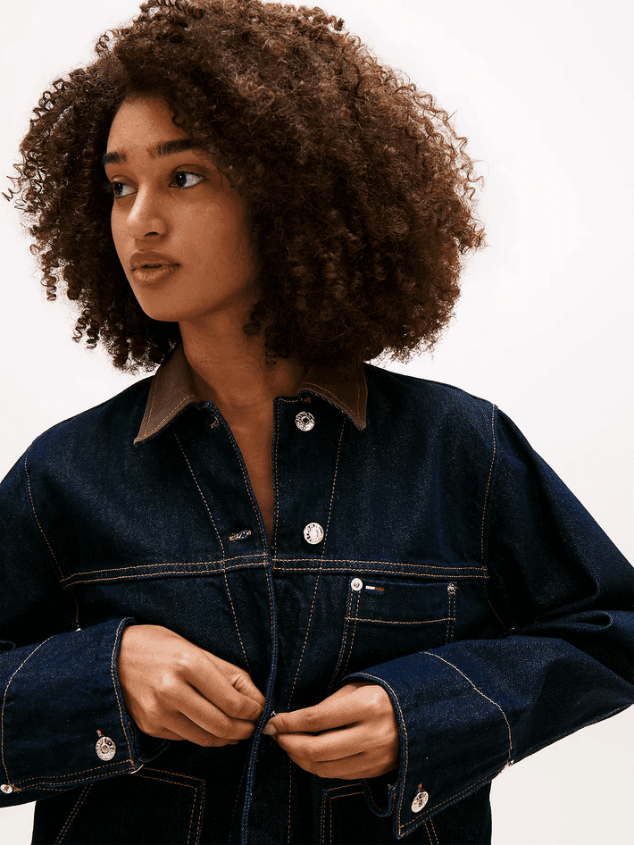 Tommy Hilfiger giubbino donna denim dark - 4