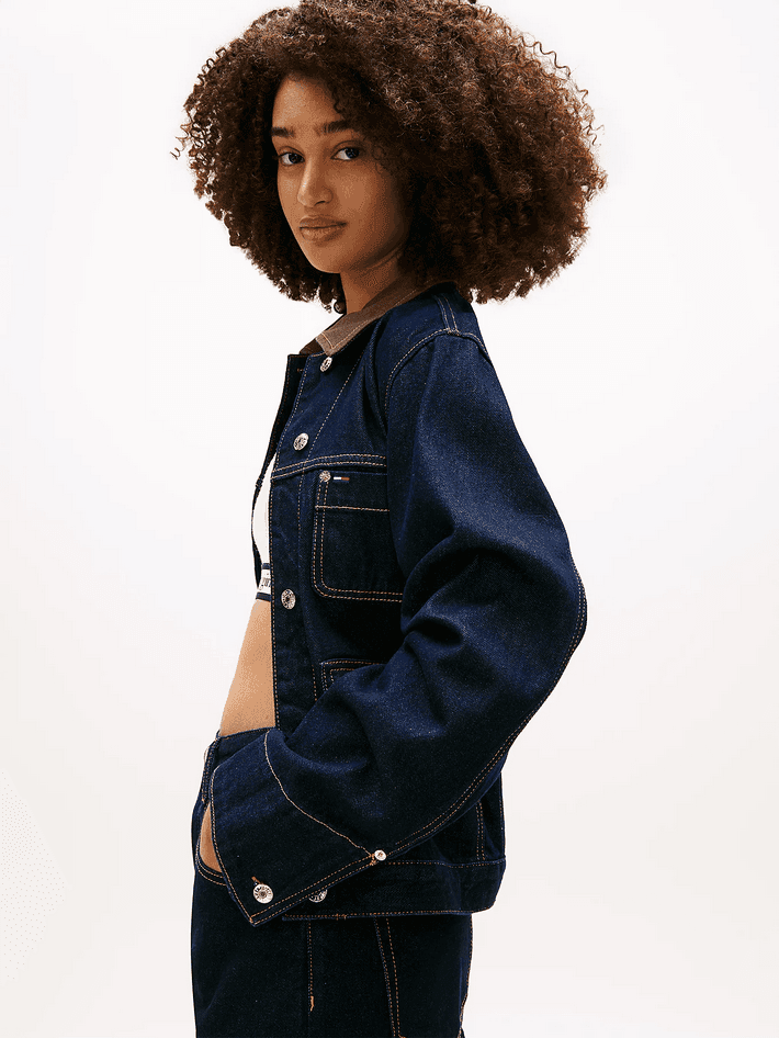 Tommy Hilfiger giubbino donna denim dark - 5