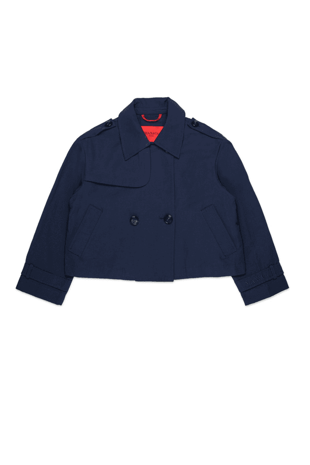 MAX&amp;CO KIDS trench corto bambina blu eclisse - 5