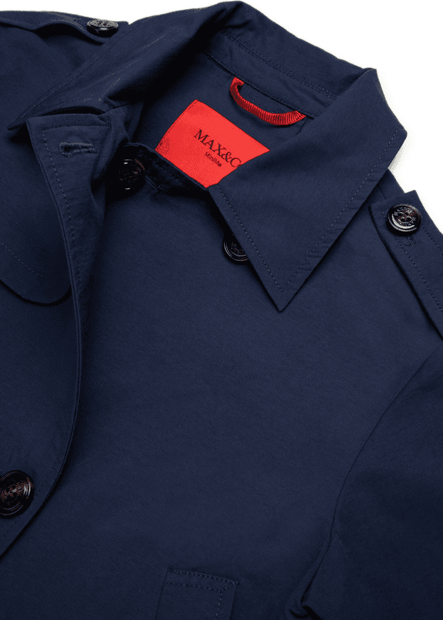 MAX&amp;CO KIDS trench corto bambina blu eclisse - 2