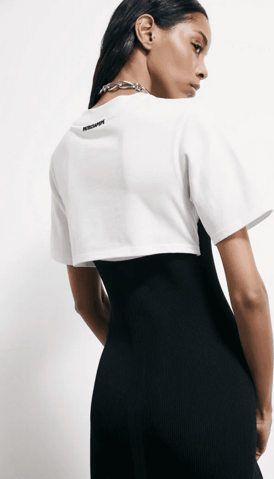 PATRIZIA PEPE abito donna bianco-nero - 4
