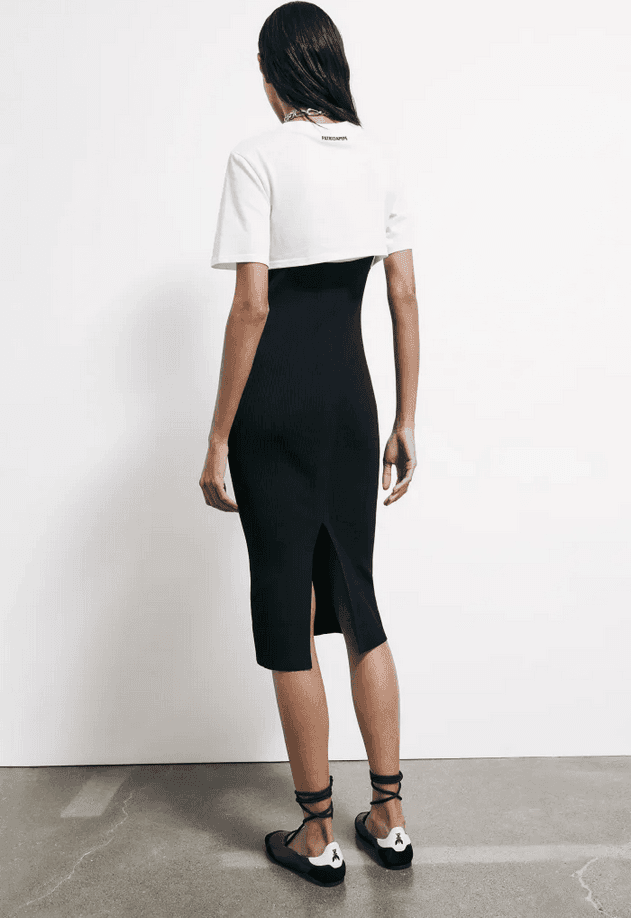 PATRIZIA PEPE abito donna bianco-nero - 5