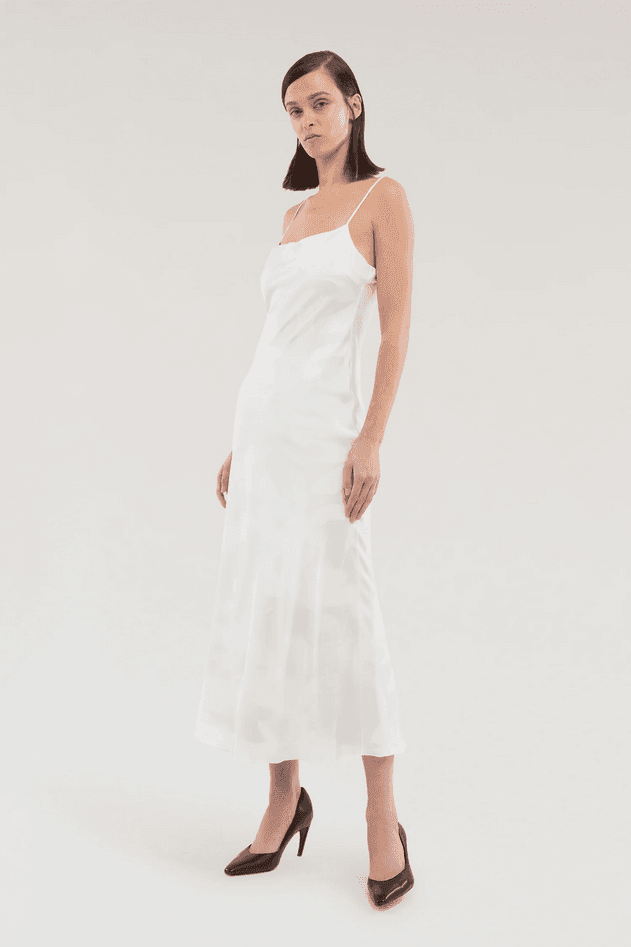 TRUSSARDI abito in doppio tessuto donna bianco - 2