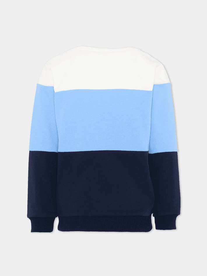 TRUSSARDI felpa bambino blu-bianco - 2
