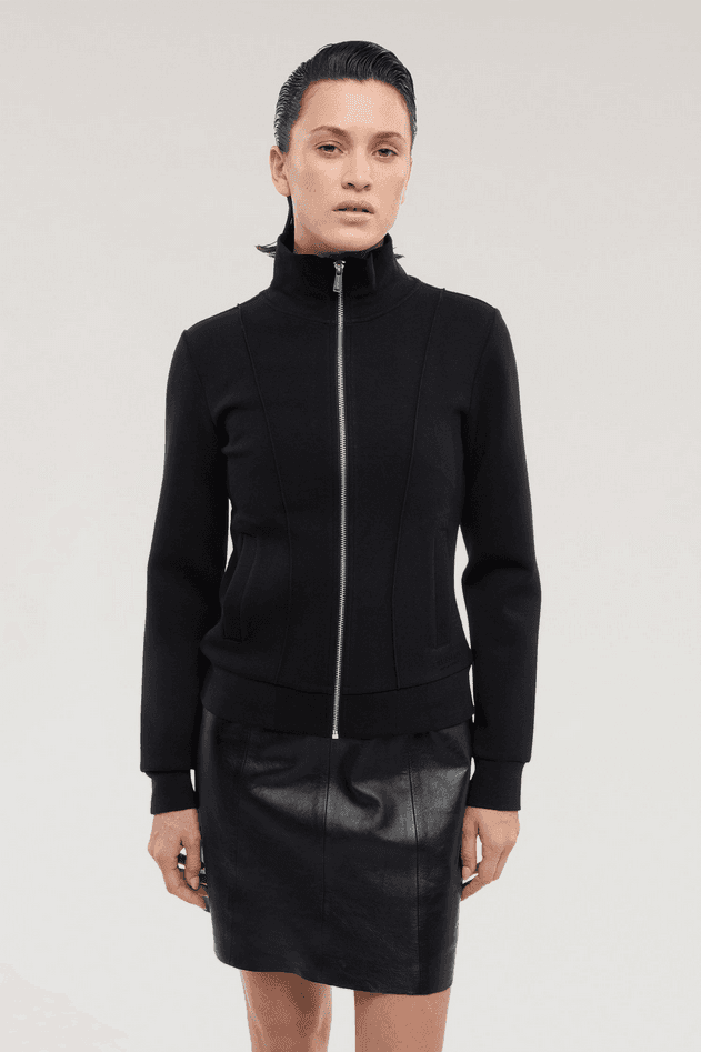 TRUSSARDI felpa con zip donna nero - 2
