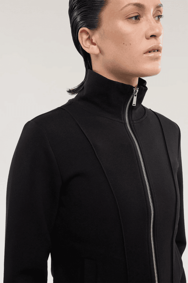 TRUSSARDI felpa con zip donna nero - 3