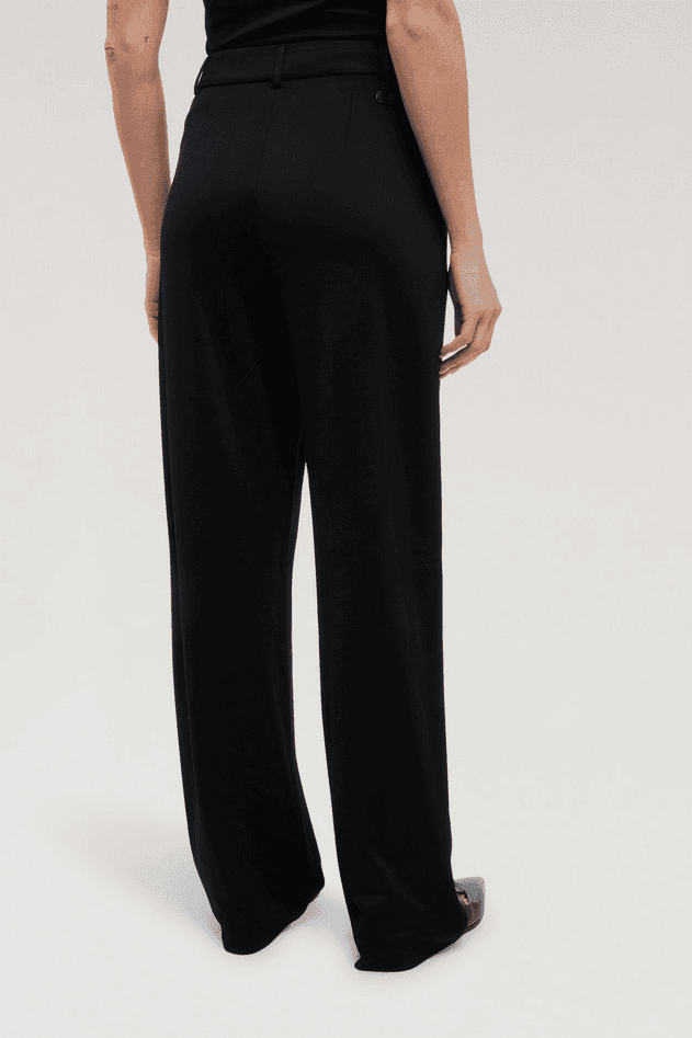 TRUSSARDI pantalone ampio donna nero - 3