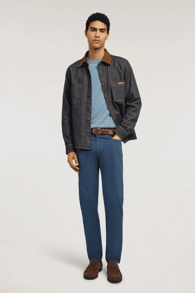 TRUSSARDI pantalone slim fit uomo blue navy - 5