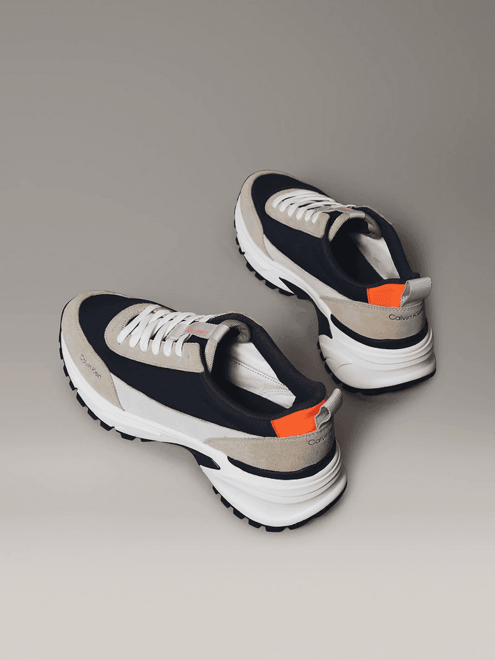 calvin klein sneakers uomo beige-blue - 5