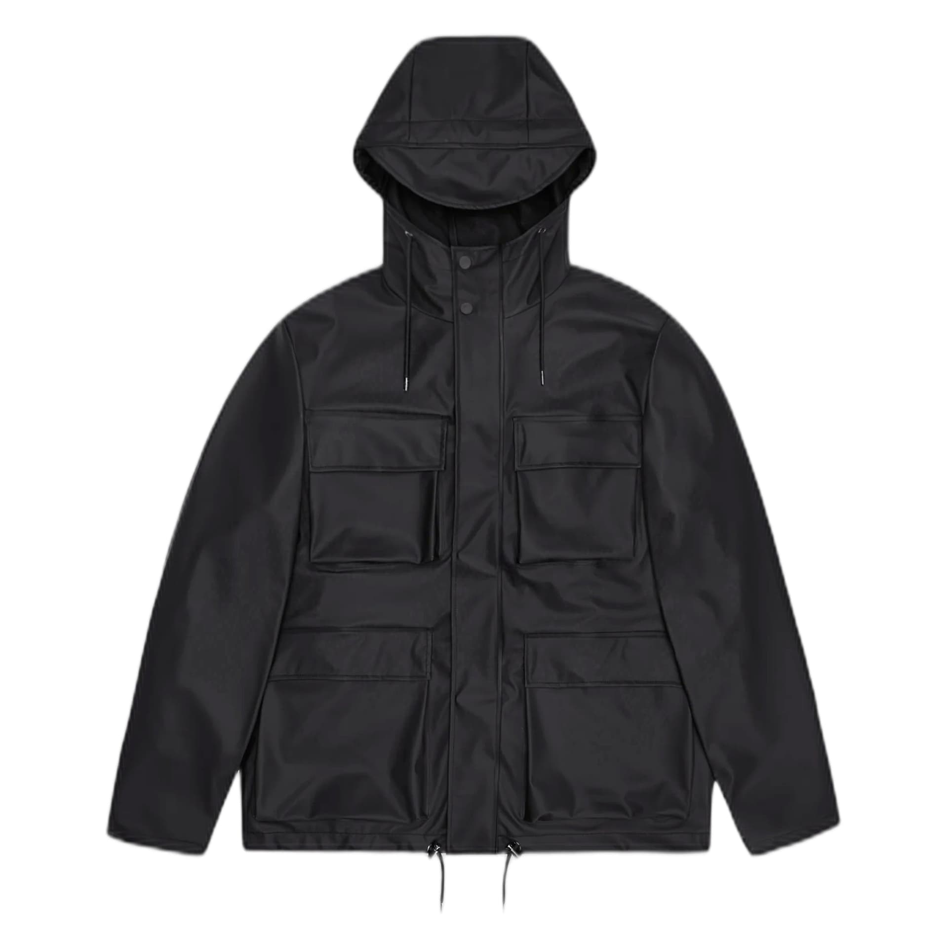RAINS giacca rains pocket jacket w3 - black - 5