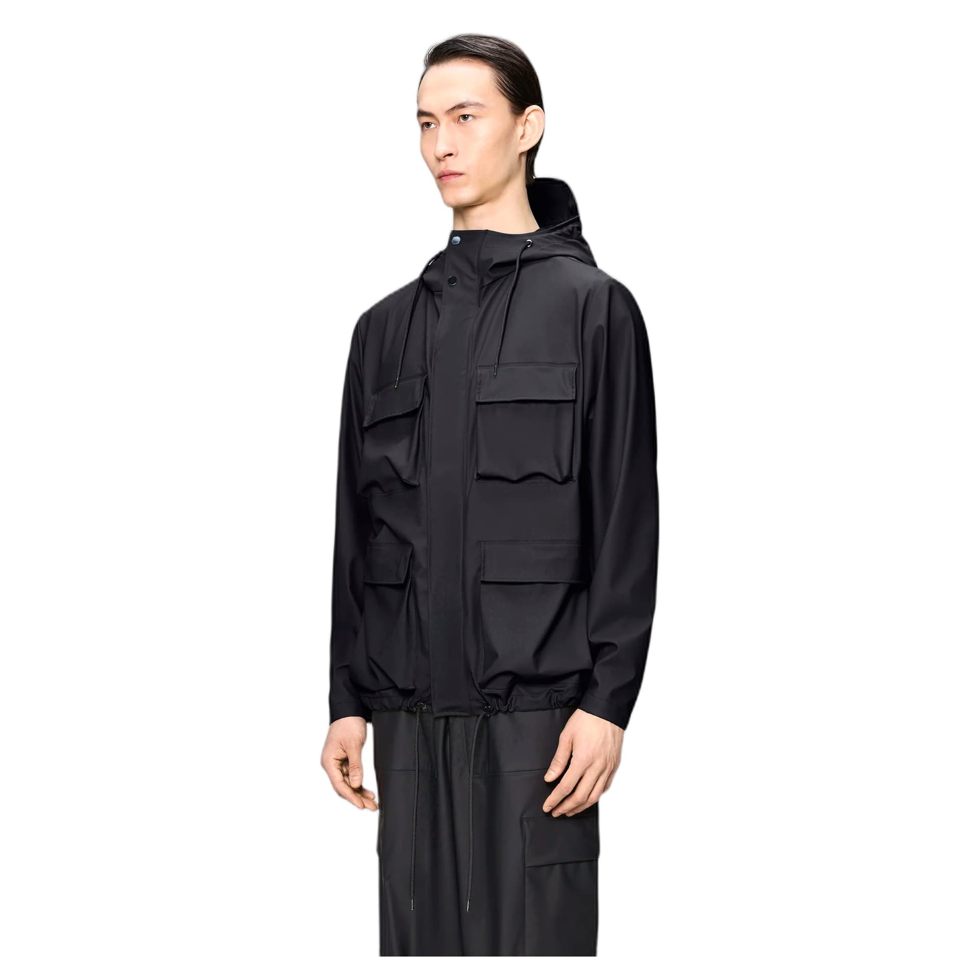 RAINS giacca rains pocket jacket w3 - black - 2