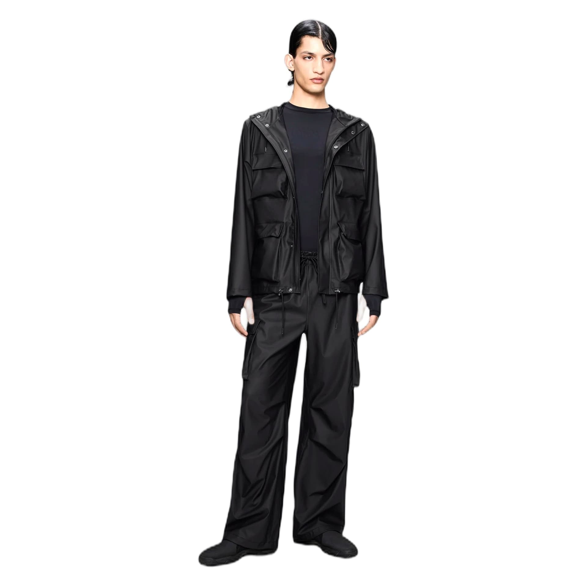RAINS giacca rains pocket jacket w3 - black - 3