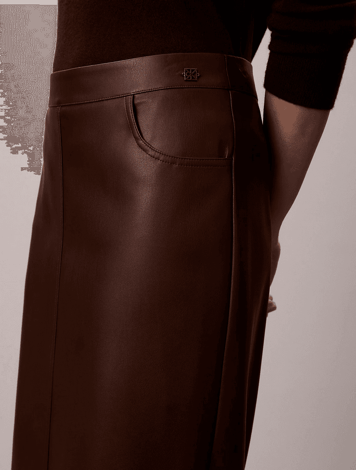 calvin klein gonna in ecopelle donna rich brown - 4