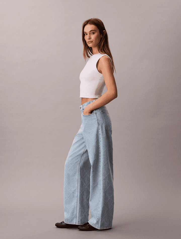 calvin klein jeans baggy donna blue - 4