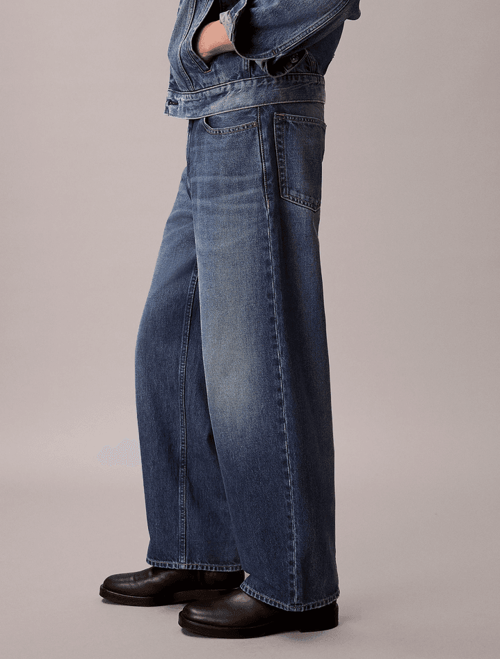 calvin klein jeans barrel leg uomo blue - 2