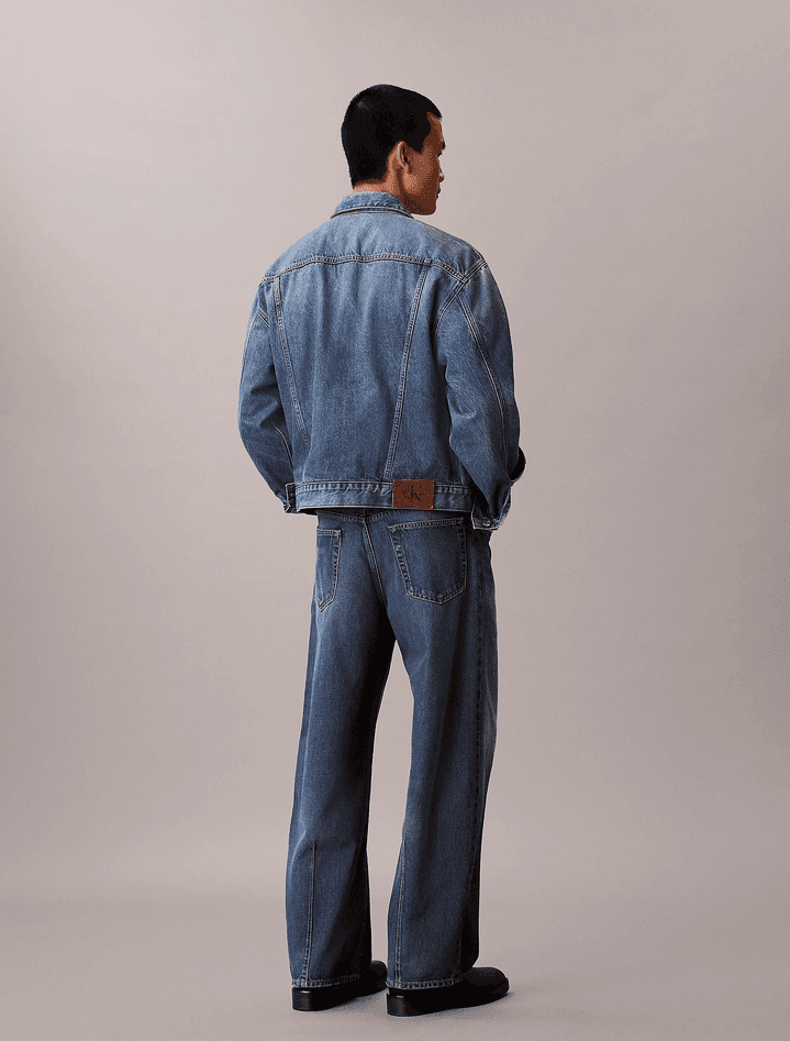 calvin klein jeans barrel leg uomo blue - 4