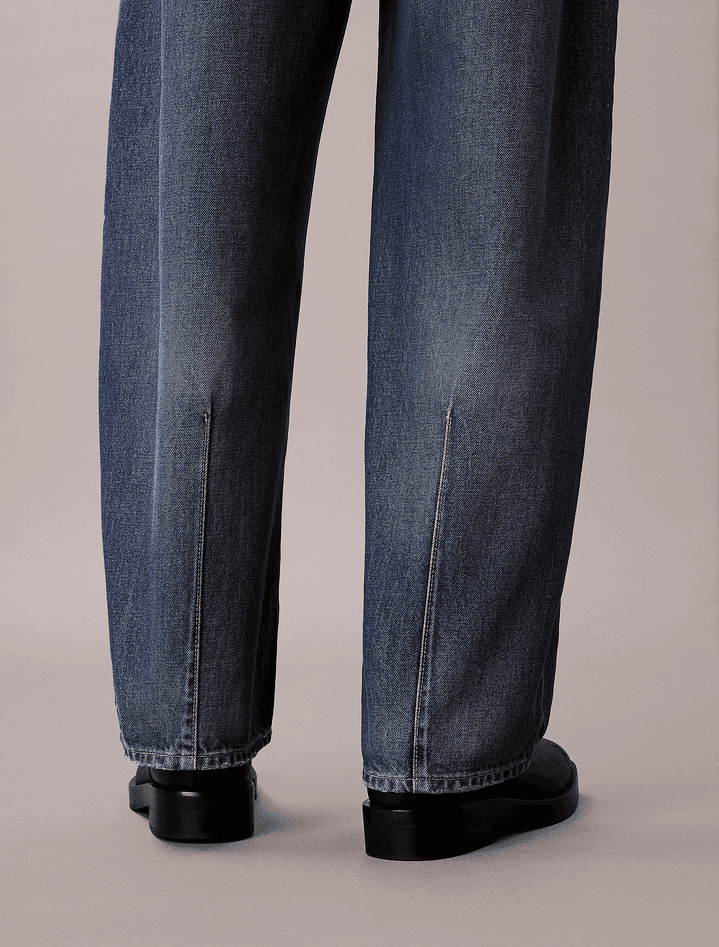 calvin klein jeans barrel leg uomo blue - 5