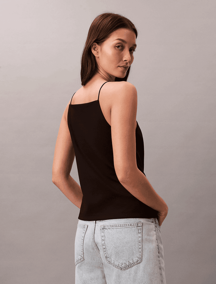 calvin klein top in jersey donna nero - 3