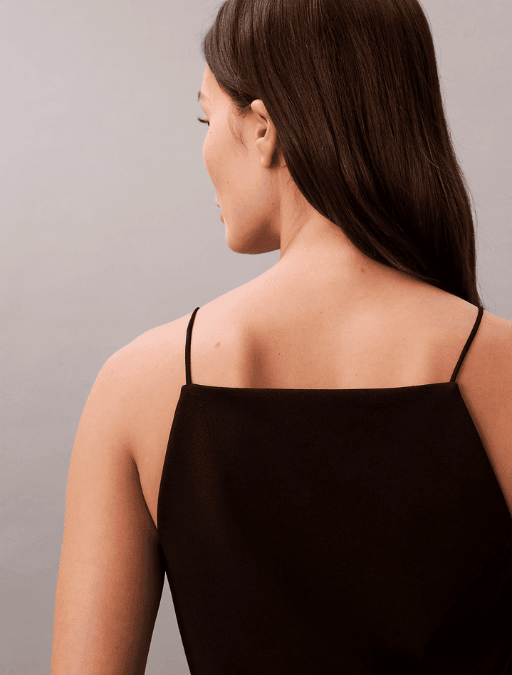 calvin klein top in jersey donna nero - 4